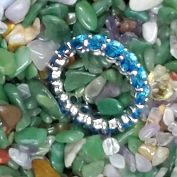 Blue Eternity Ring  - Picture 2 of 12